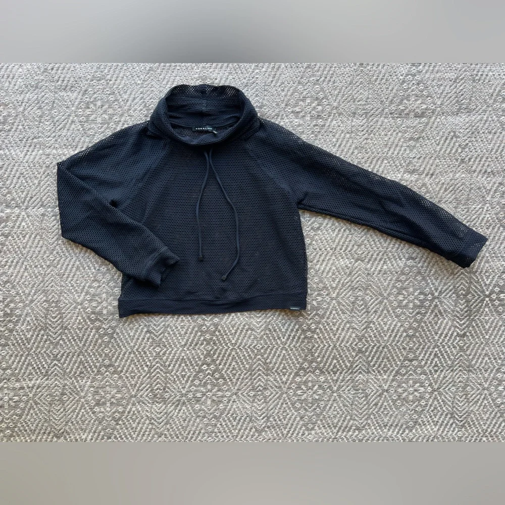 Koral Pump Black Net‎ Mesh Sweatshirt Pullover Womens Size M Athleisure
